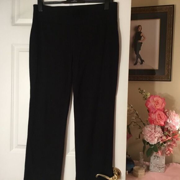 NWOT Kim Rogers Navy Knit Straight Leg Slacks in Women’s Size LP - Picture 5 of 11